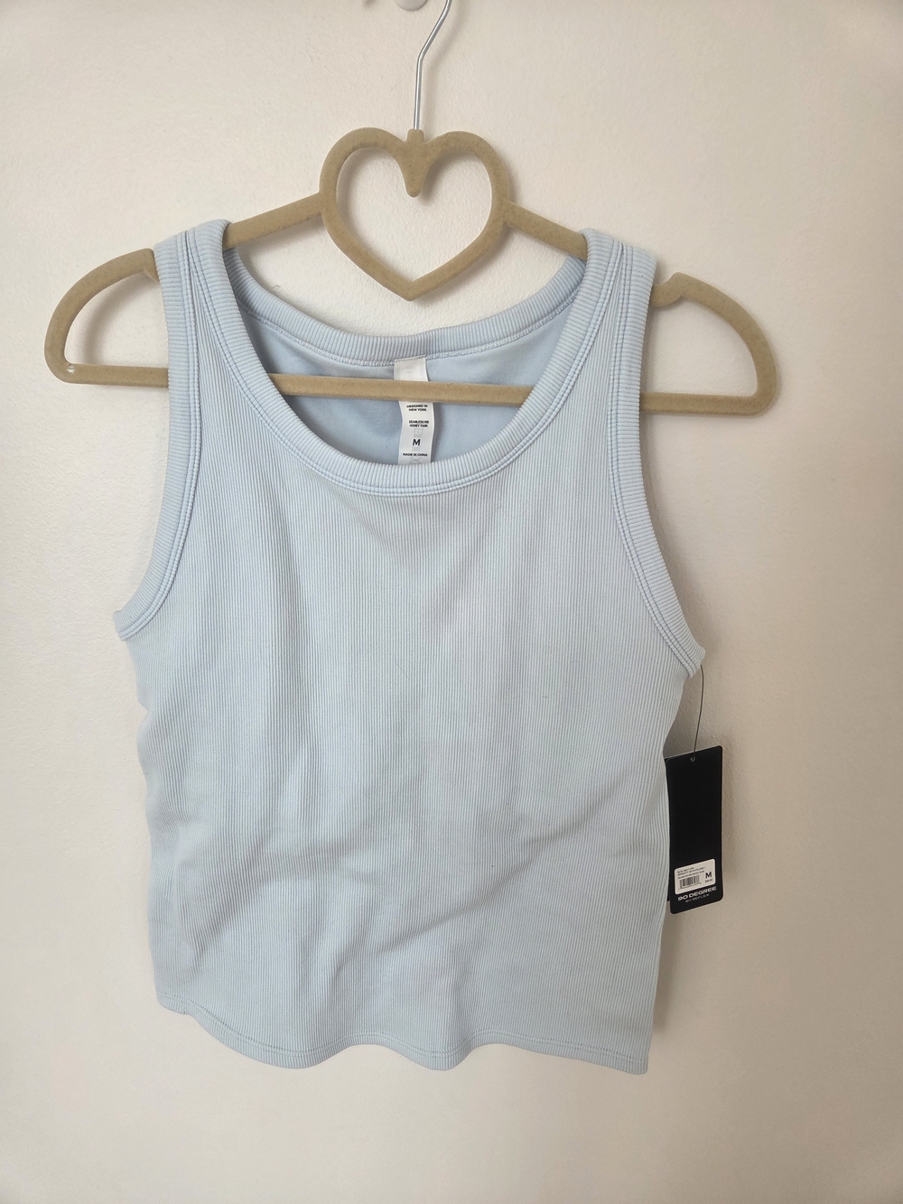 *NWT* 90 Degree By Reflex Light Blue Ribbed Tank Top